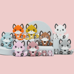 Cross-border Wholesale Popular Animal Teeth Chewing Glue Food Grade Silicone Toys Kidsren's Teething Stick Baby Soothing Teether Beads