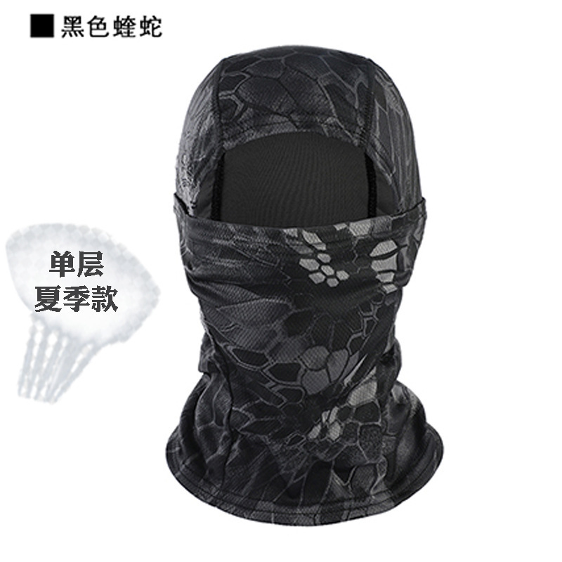 Cuello de camuflaje, casco de ciclismo de verano, pañuelo frío, babero a prueba de polvo, protector solar para hombres, máscara de pesca, cubierta facial
