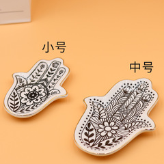 Medium Hand-Palmed Cross-Border Amazon Citrus-Leaf Shaped Jewelry Tray Ceramic Plate Jewelry Storage Tray Home Decor Biscuit Tray