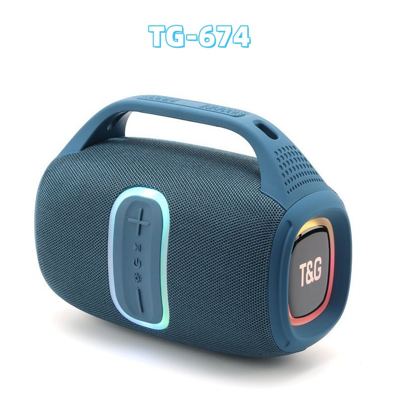 Nuevo altavoz Bluetooth TG674 transfronterizo RGB efecto de luz tarjeta portátil portátil para exteriores subwoofer pesado doméstico inalámbrico