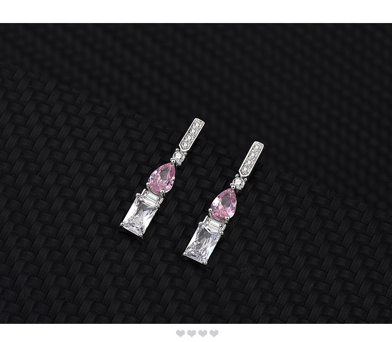 Fashion Geometric Sterling Silver Inlay Zircon Women's Rings Earrings Necklace display picture 4