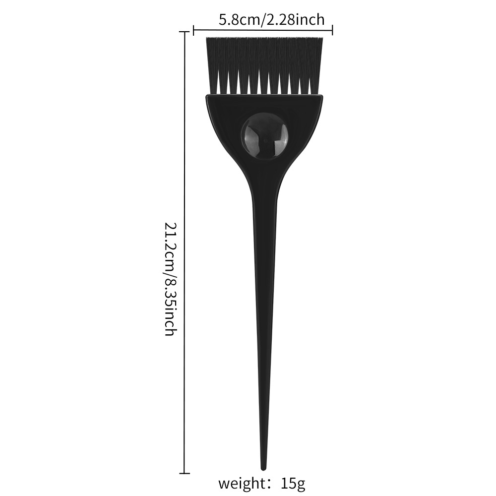 Herramientas de peluquería Hot sale peinado de cabello cepillo de aceite de salón de plástico negro unilateral conjunto de cepillo de cuidado de aceite de peinado