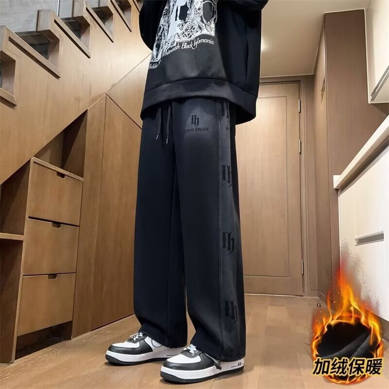 外国貿易の春秋の青少年のベルベットのズボンの男の広い足のゆったりしている衛のズボンの男の緩みの運動の潮のブランドの高い街のレジャー|undefined