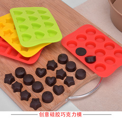 Colorful Food-Grade Silicone Ice Tray Mini Multi-Shaped Heart Ice Mold Chocolate Mold