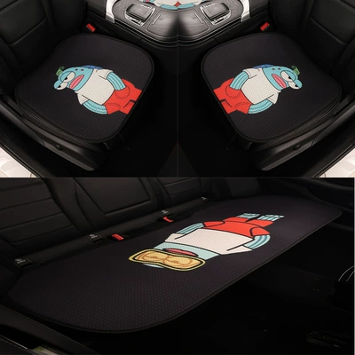 Seat cushion, seat cover — Cushion, Summer All-Season Universal Ventilated - blue-fish-base-three-piece-set-printed-4-color-bichburg