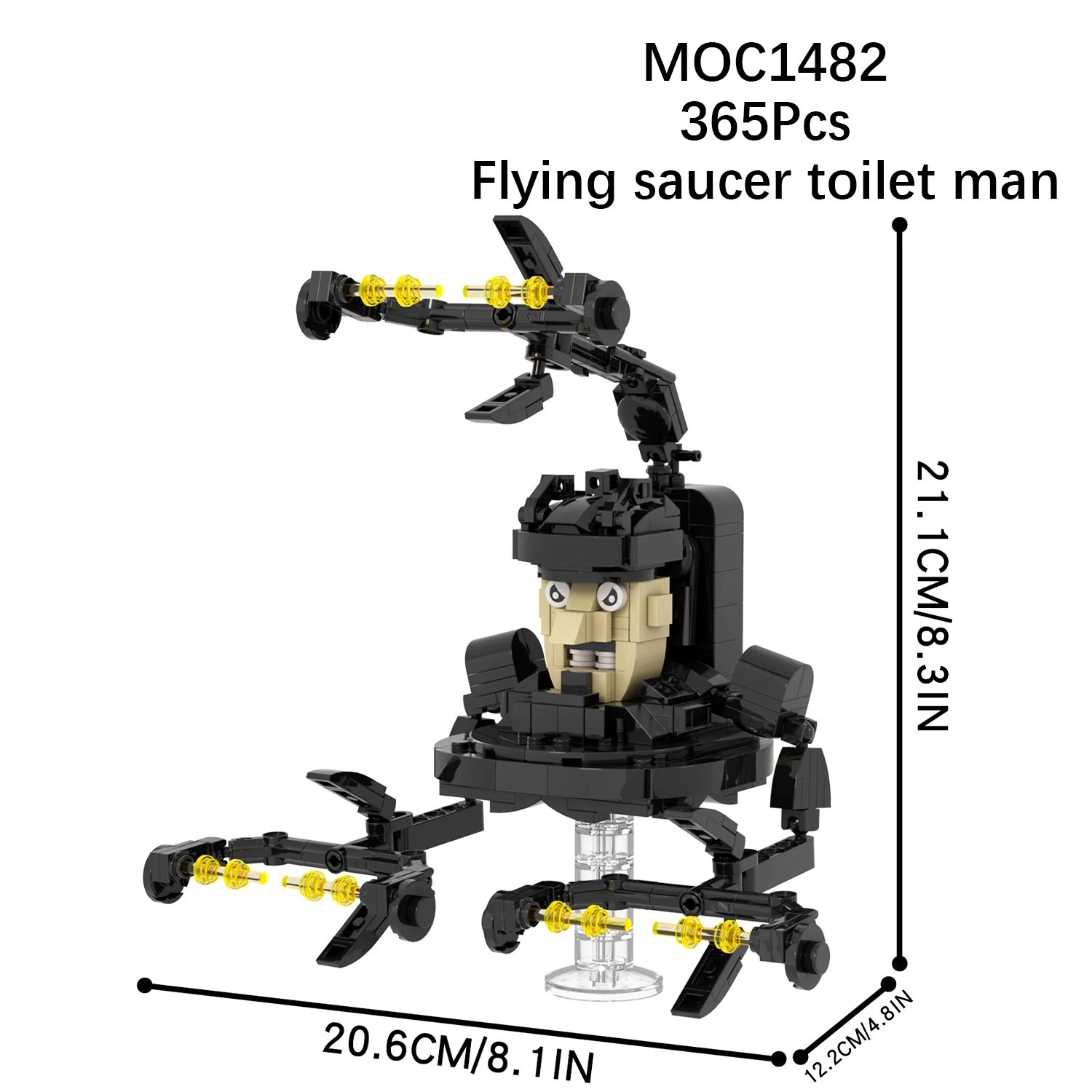 MOC игра SKIBIDI Туалет Туалет мониторинг человек НЛО совместимо с LEGO собранные блоки игрушки