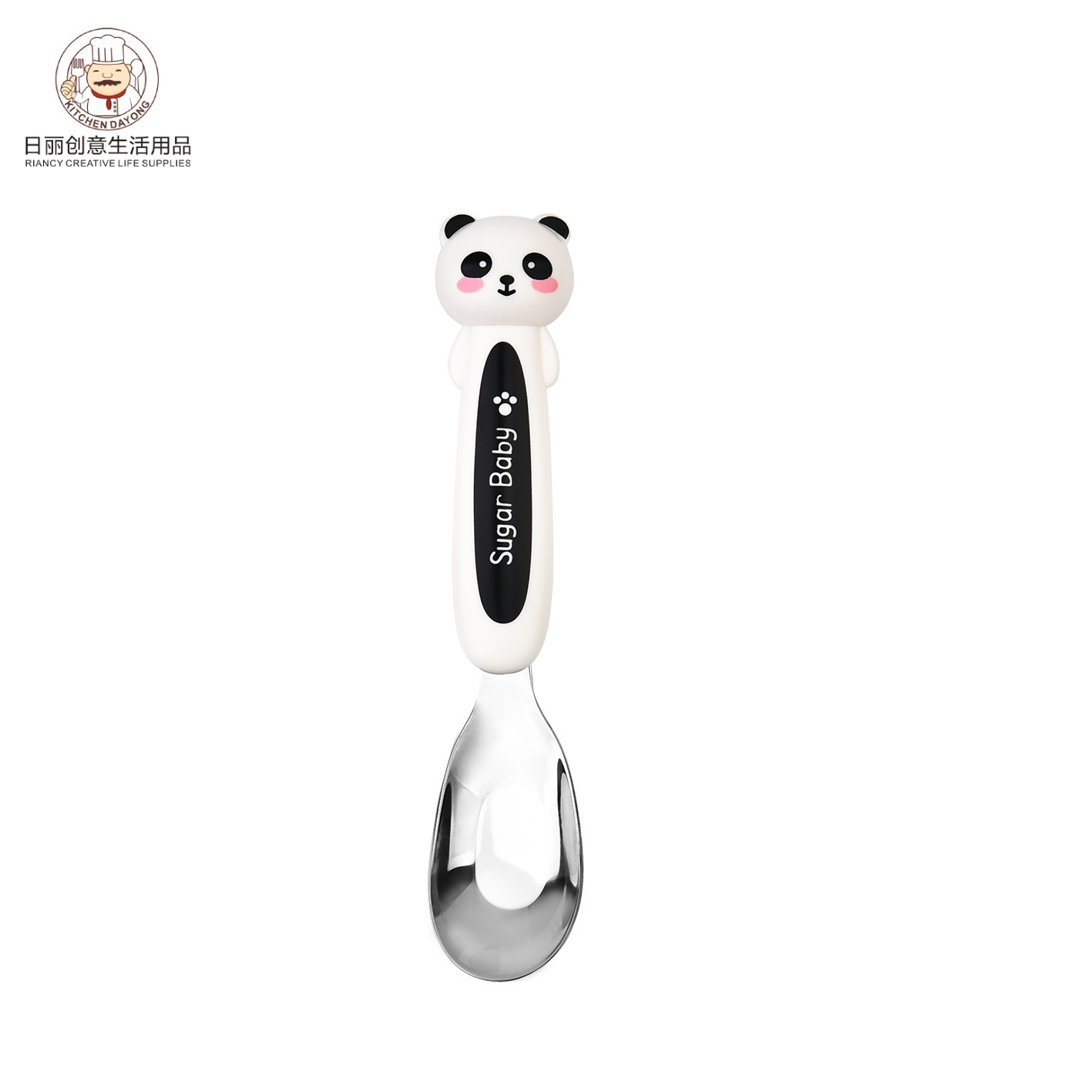 Animal encantador portátil para llevar estudiantes cucharas de comidas dormitorios escolares cucharas de cubierta de cubierta set