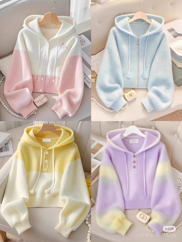 13ラインの秋冬服、新作の新鮮で甘いキャンディースウェットシャツ、韓国風ジャケット、ブランド婦人服卸売供給|undefined