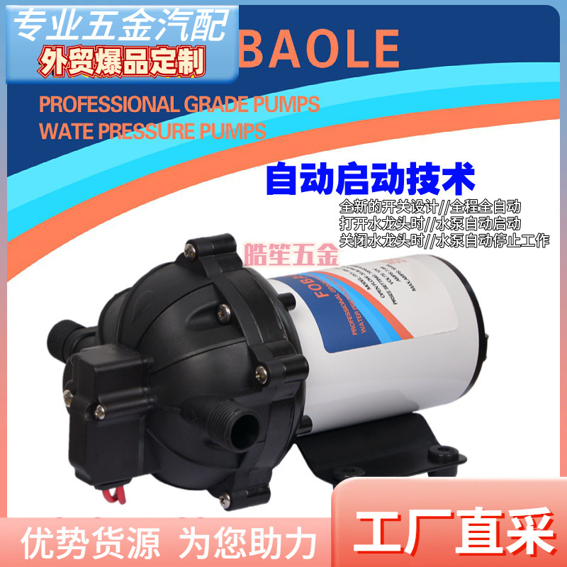 12V24V高压喷雾水泵微型自吸电动隔膜泵RV房车游艇船舶甲板冲