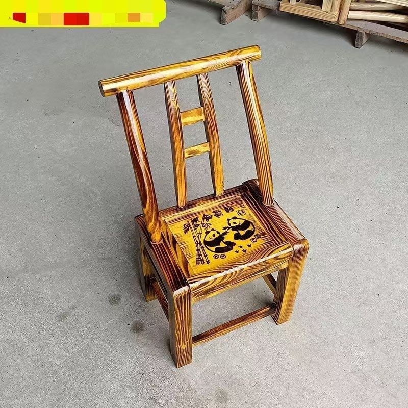 새로운 팬더 스타일 원목 의자 높이 37CM [싱글]