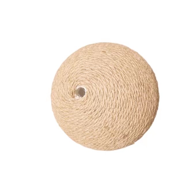 Bola de sisal grande de 19 cm con agujero en el medio
