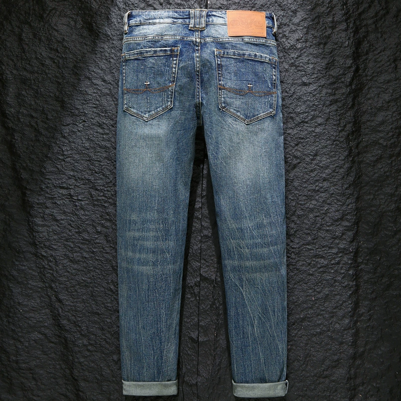 Comfortable elastic autumn quality loose straight jeans, oversize