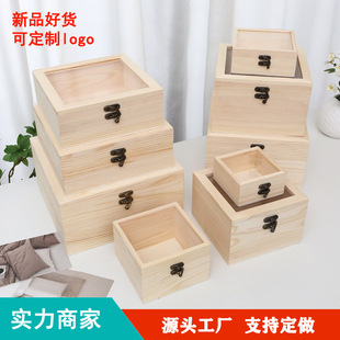 Transparent Acrylic Cover Eternal Flower Box Wooden Birthday Engagement Festive Bridesmaid Souvenir Wooden Box Gift Box