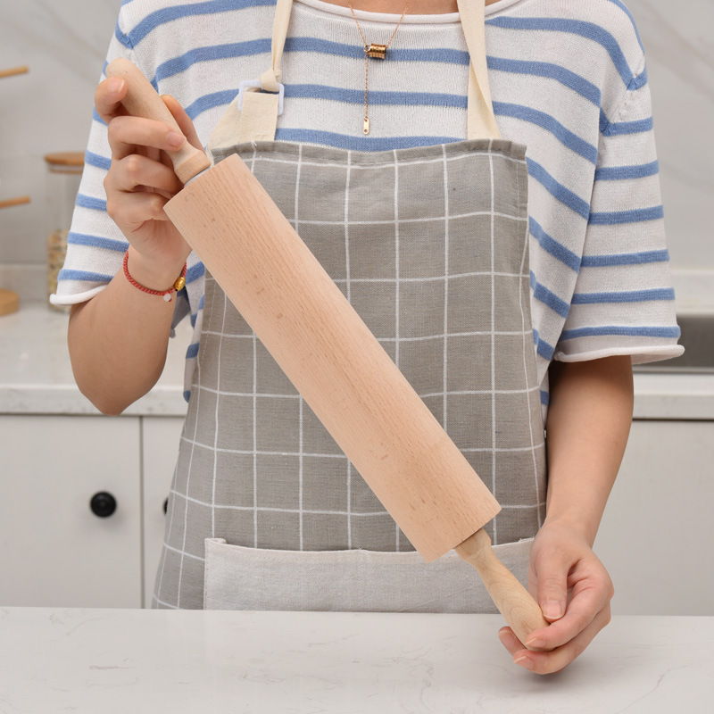 麺棒木製麺棒無垢材家庭用麺粉スティック餃子の皮竹麺生地ハンドル|undefined