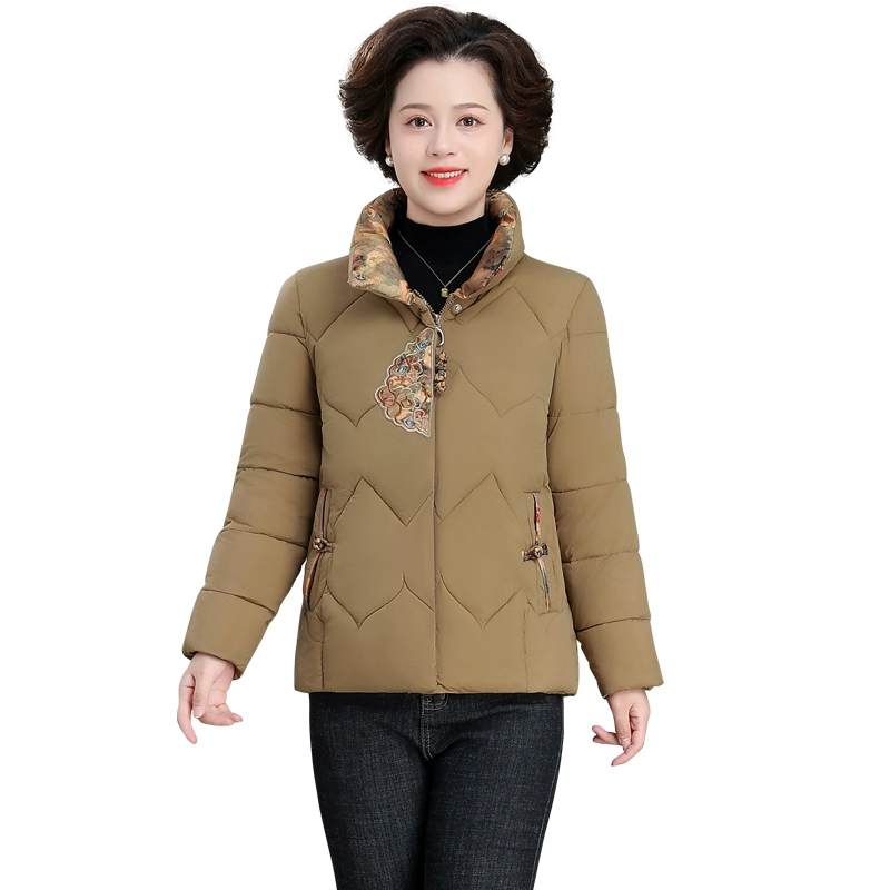 Winter short down jacket with down, 2024 years, for middle age, western style