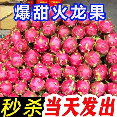 火龙果新鲜现摘红火龙果红心白心甜应季新鲜水果批发价5斤/一箱装|ru