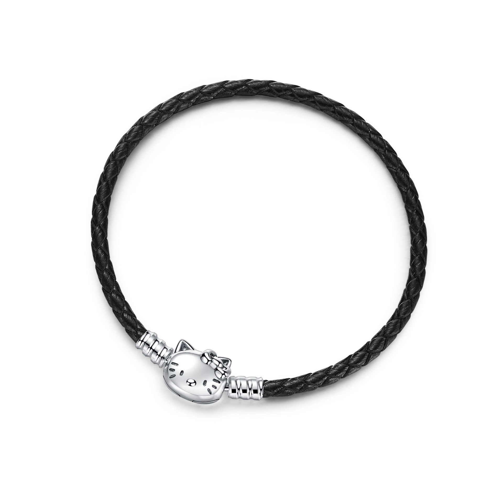Pulsera de plata 925 con diseño de gato KT de Panjiapeng, estilo coreano, accesorios de joyería con diseño de oso vietnamita para mujer