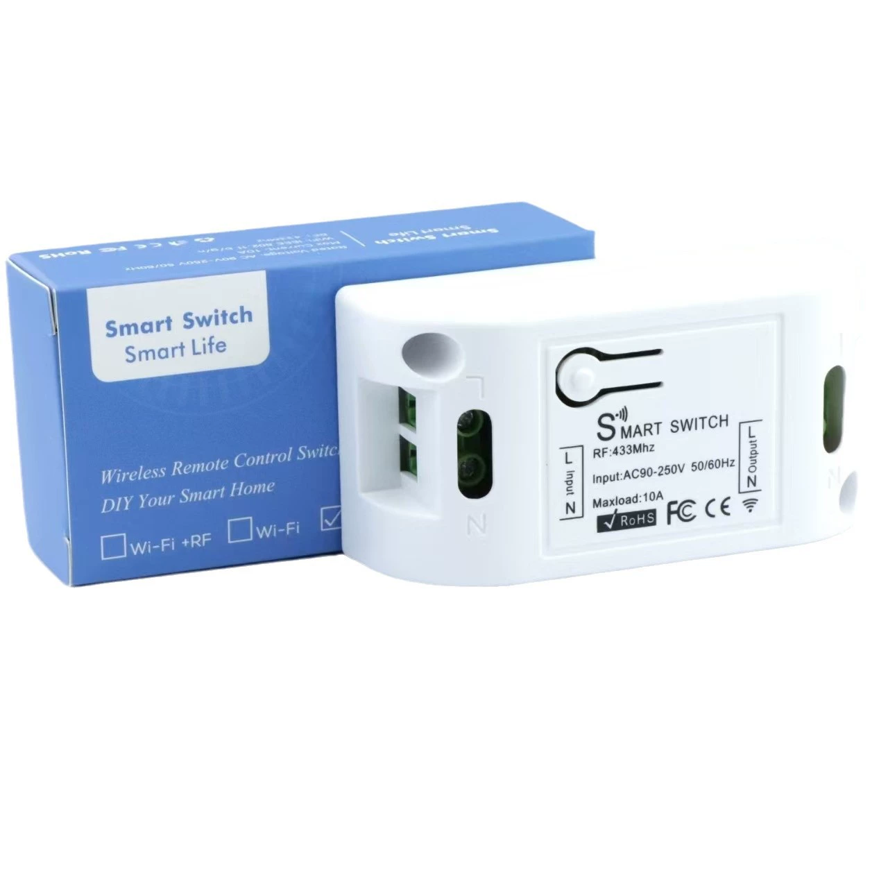 Wiring-free remote control switch 433 frequency AC85-250V household appliances 433 remote control 86 randomly paste control