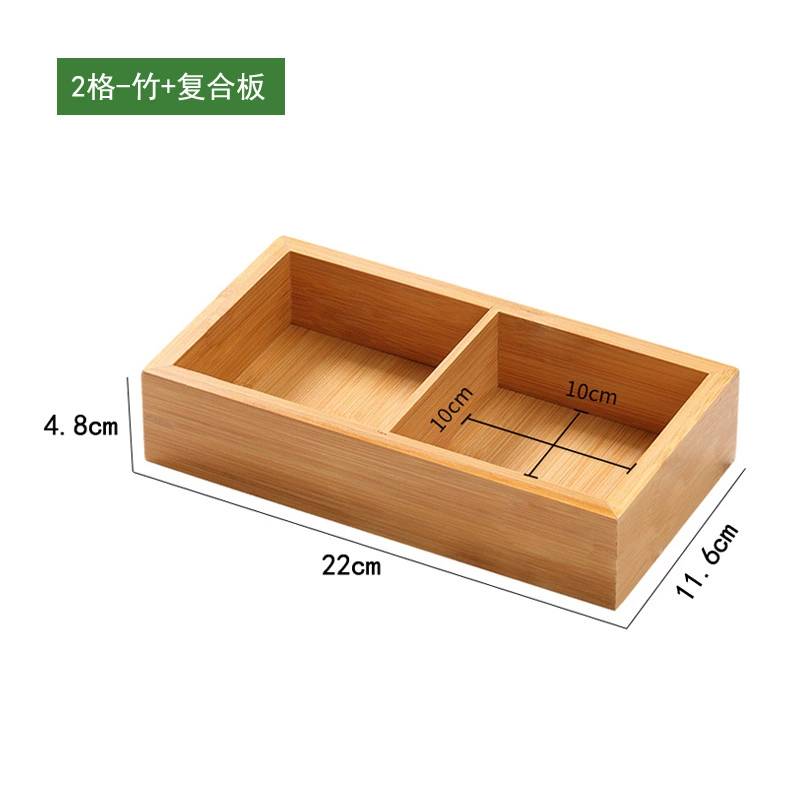 Nine‑grid bamboo serving tray / pallet, bamboo + composite board, multiple compartment options