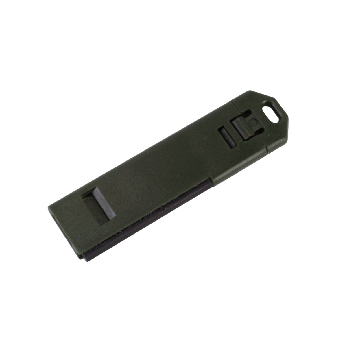 Flat whistle with flint [2 in 1]. Green