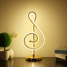 高亮度led音符台燈卧室床頭燈創意個性時尚北歐客廳浪漫藝術台燈