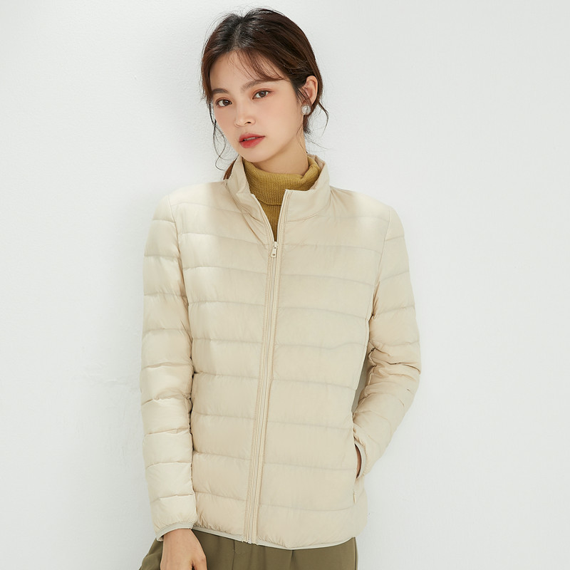Down Jacket Women's 2025 Autumn and Winter New Korean Style Lightweight 90 White Duck down Stand Collar Warm Long Sleeve Jacket Down Jacket Women's 2025 Autumn and Winter New Korean Style Lightweight 90 White Duck down Stand Collar Warm Long Sleeve Jacket