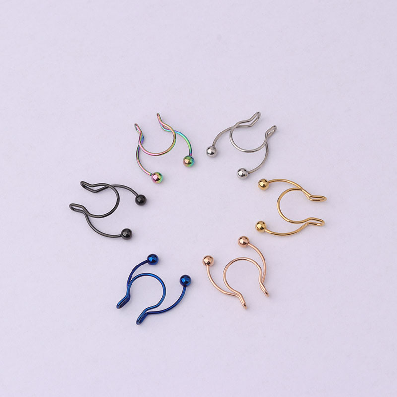 Nose Rings & Studs Geometric 316 Stainless Steel  Plating display picture 8