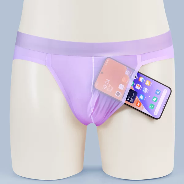 Summer Ultra-Thin Pure Desire Style Ice Silk Men's Briefs Quick-Drying Breathable Fully Transparent Men's Underwear Low Waist