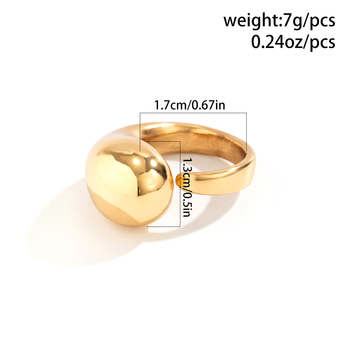 Irregular, Plating Design Elegant Geometric Flower Alloy Irregular Plating Women's Open Rings Rings