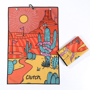 Digital printing [golf towel] microfiber waffle fabric double-sided color printing 40*60cm