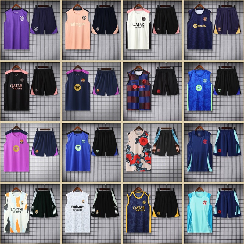 25 Styles of Football Sports Vest Set, Sports Football Jersey Set, Barcelona, Miku, Emperor, Brazil, Mneman, Athletic