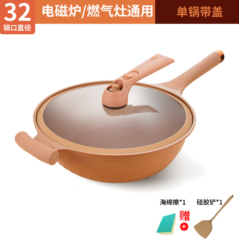 Tiktok mismo estilo arcilla micro presión olla hogar multifuncional antiadherente wok con vapor de gas eléctrico aplicable suministro directo de fábrica
