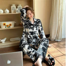 睡衣女秋冬季海岛绒简约高级感长袖女士保暖家居服可外穿