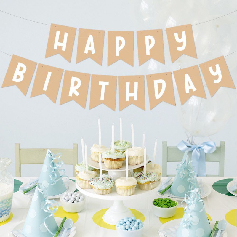 Nueva decoración de fiesta de cumpleaños de acción de gracias etiqueta en espiral feliz juego de bandera decoración de cumpleaños de otoño