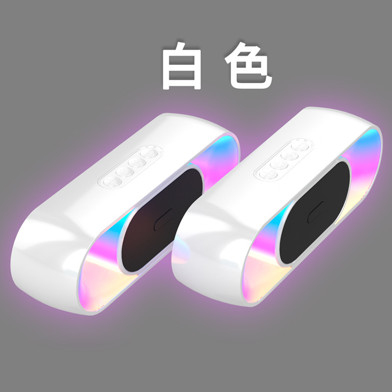 クロスボーダー新しい rgb Bluetooth スピーカーサブウーファーオーバルホームアウトドアキャンプデスクトップカラフルなクールなライトオーディオ|undefined