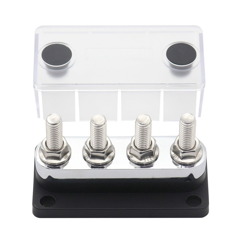 Rv Yacht Summary Row 4-Bit 600A High Current Bus Bar Copper Row Negative Pole Wiring Row Red and Black Bus Row
