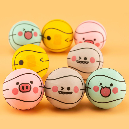 Small basketball frosted bouncy ball children's toy dinosaur bouncing ball solid rubber floating ball star bouncing ball