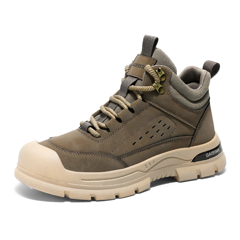 Otoño nuevo hombre botas martin de alto perfil, botas casuales al aire libre, botas deportivas en vivo para hombres
