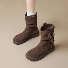 冬季爆款毛毛鞋全包勃肯女鞋百搭保暖豆豆鞋一脚蹬加绒加厚雪地靴