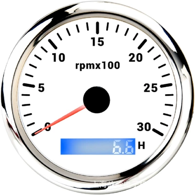85mm Modified Car Engine Tachometer 3k~8kRPM with Hour Meter Function, 7-Color Adjustable Backlight