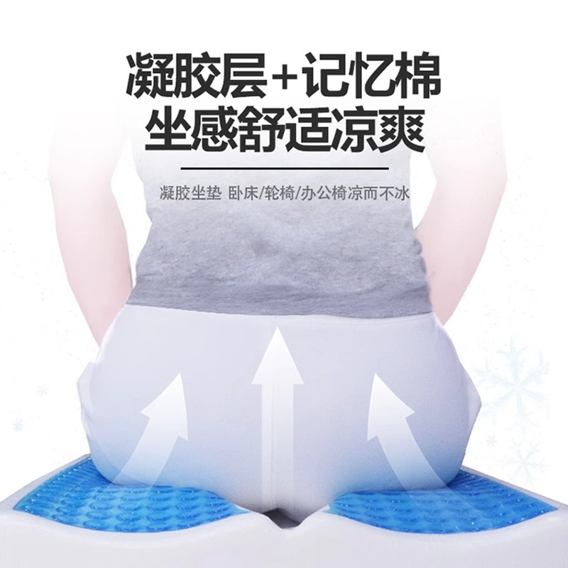 寝たきり高齢者用特別な褥瘡防止パッド、車椅子用ゲルクッション、腰を痛めない長時間座れる、術後の通気性のある抗圧パッド|undefined