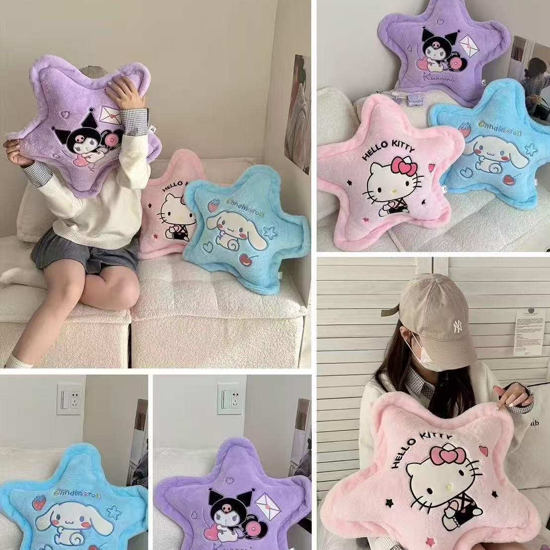 Hellokitty Star Pillow Pillow Bedroom Living Room Doll Ornaments Pillow