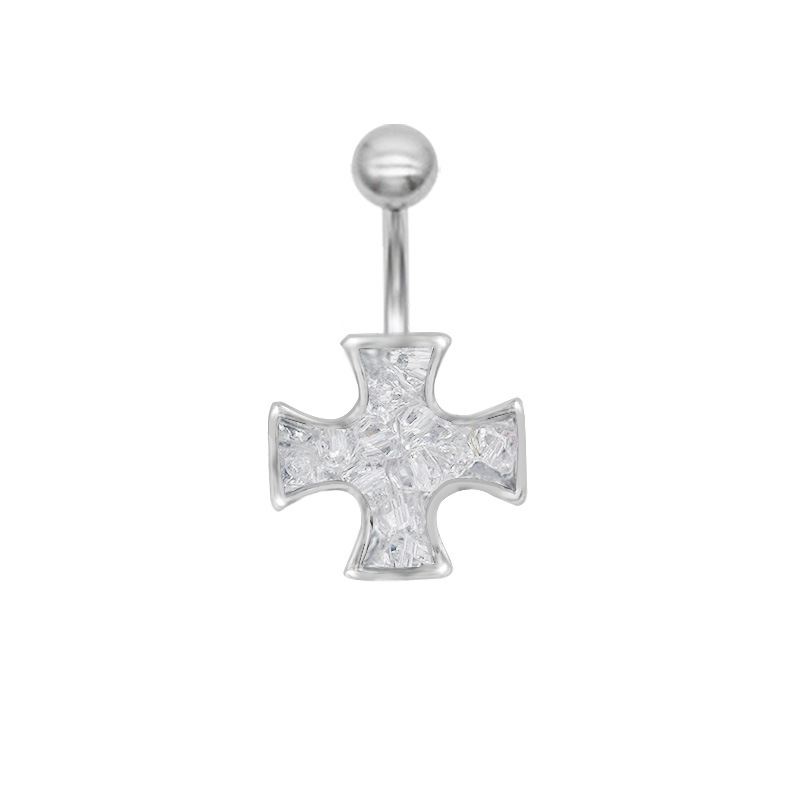 Piercing ombelico a croce gioiello per il corpo alla moda_voghion.com