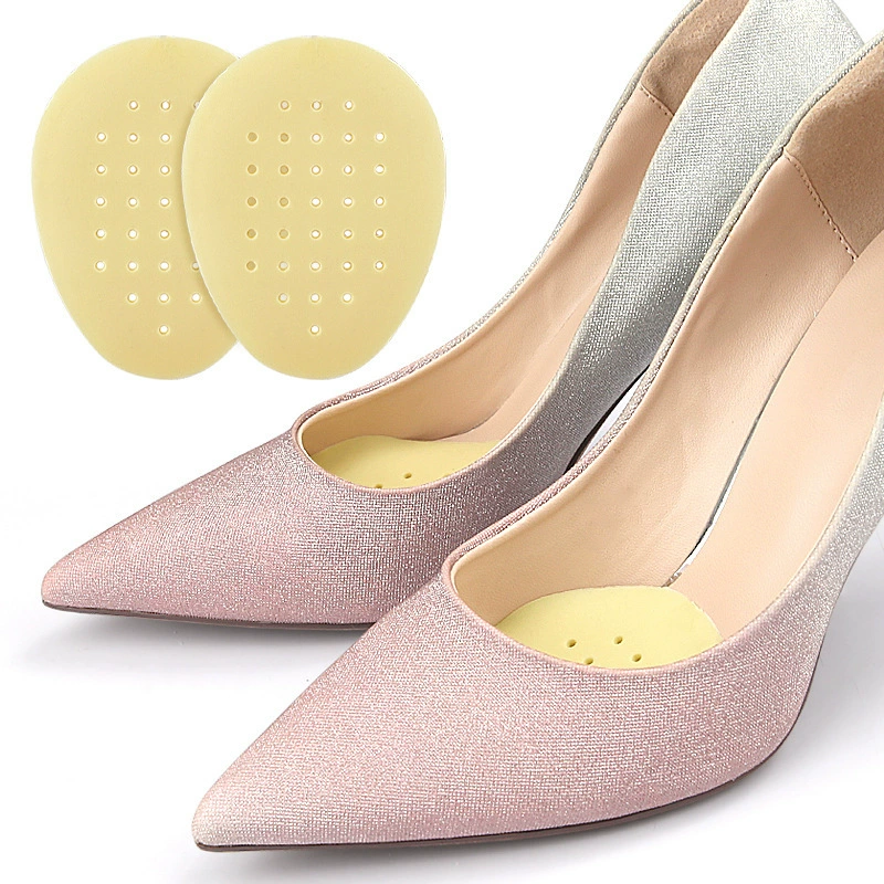 Четырехсезонные универсальные женские латексные амортизирующие полуподушечки для ухода за красивыми ногами с отверстиями и дышащие женские туфли на высоком каблуке