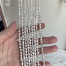 淡水珍珠4-5mm野生巴洛克keshi不规则葫芦形成品项链源头批发DIY