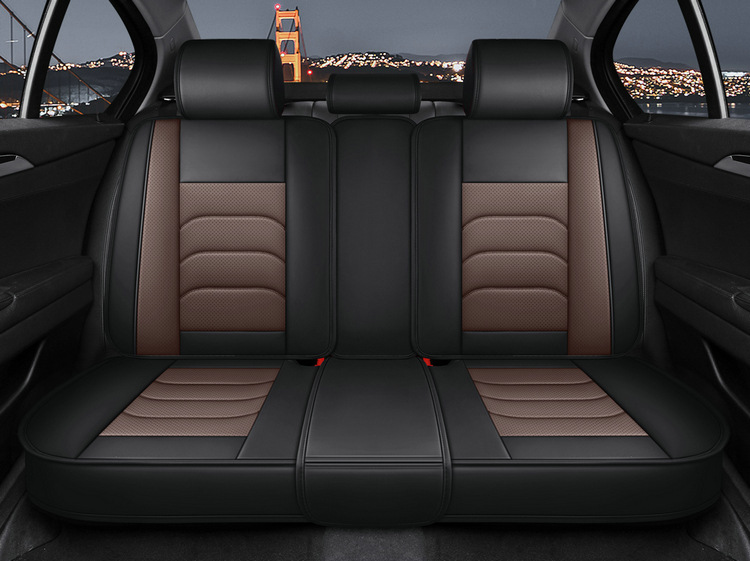 Nappa Leather All-Season Car Seat Cushion, Full Surround Leather Car Seat Cover, Wear-Resistant, Durable, Easy to Care for Seat Cushion