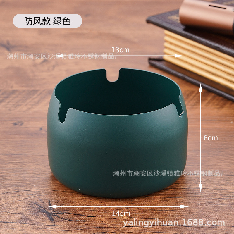 Cenicero de acero inoxidable dorado grueso, resistente y elegante, ideal para bar o cafetería, venta directa de fábrica