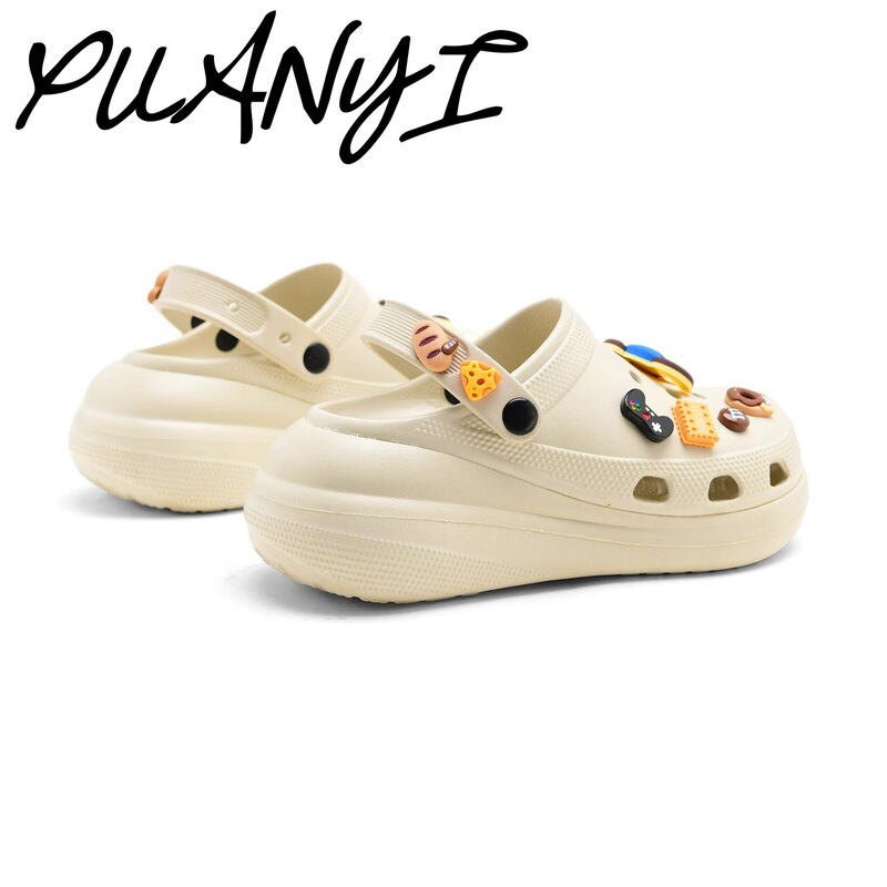 Short hole shoes slippers women's thick bottom summer winter ladies eva puffs wear not smelly feet small red with wholesale