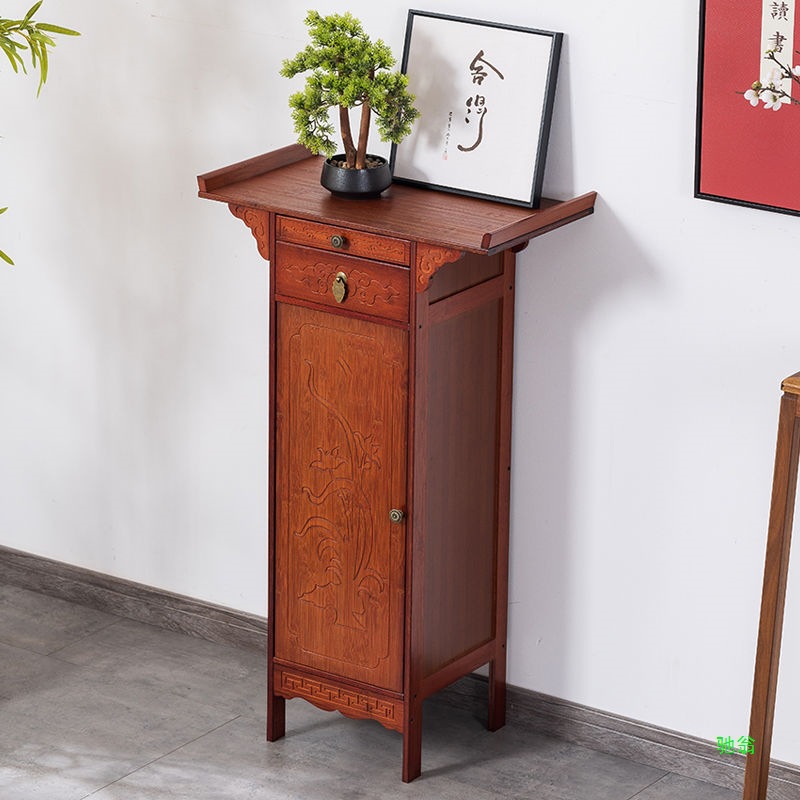 Altar for Home Use, Shrine for Household Gods, Table for Offering to the God of Wealth, Chinese-Style Altar, Shrine Cabinet, Standing Cabinet for Offering to Buddha, Altar Table, Incense Table