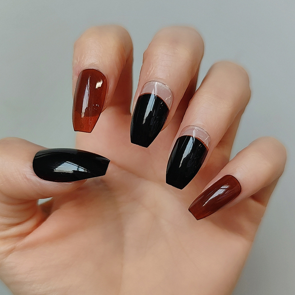 Uñas negras transfronterizas Venta caliente Ballet Armor Parche de uñas Chicas calientes Parche de uñas Armadura de alta calidad al por mayor